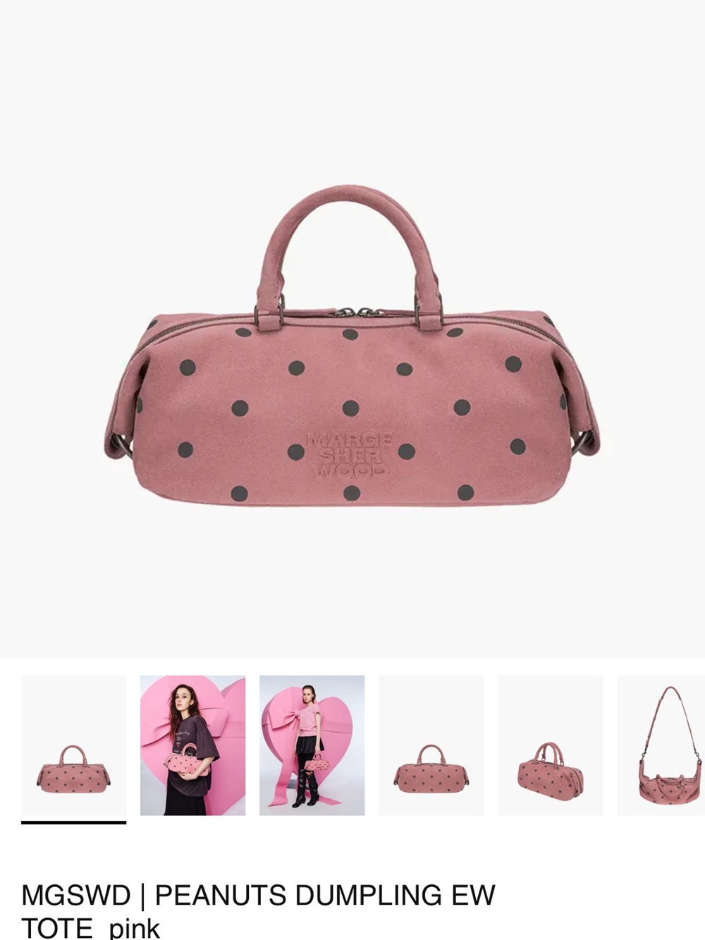 MargeSherwood x Peanuts Pink Dumpling EW Tote - Limited Edition - Picture 10 of 10